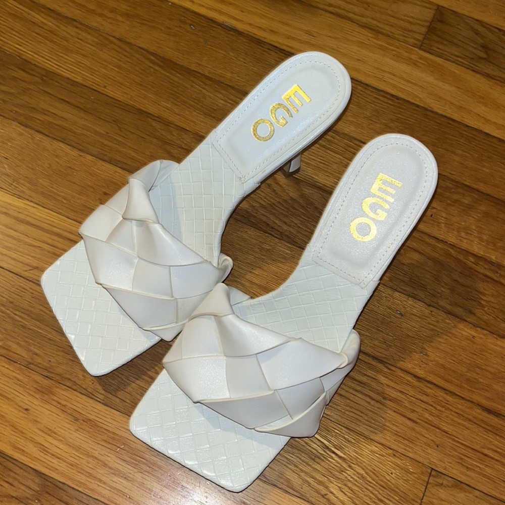 White Ego Sandal Heels